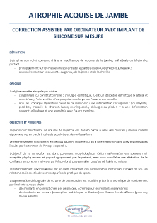 Fiche d'information atrophie du mollet