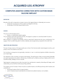 Calf Atrophy Information sheet
